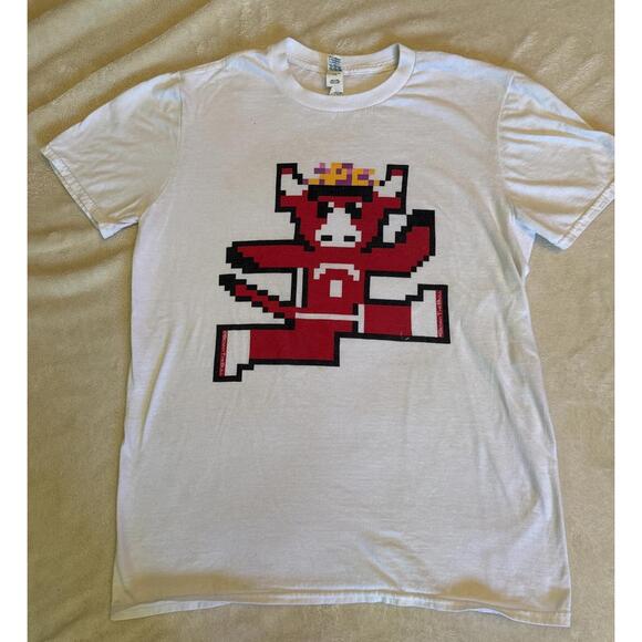 Other - 90S Anvil White Mens 8-Bit Benny The Bull T Shirt Adult Euc